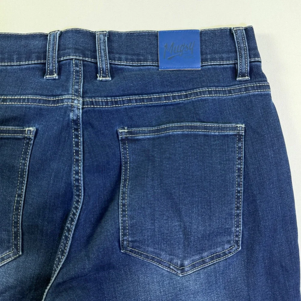 Mugsy Kinzies Dark Wash Stretch Denim Jeans Blue FLX4NKZ-34X34 Mens‎ 34x34